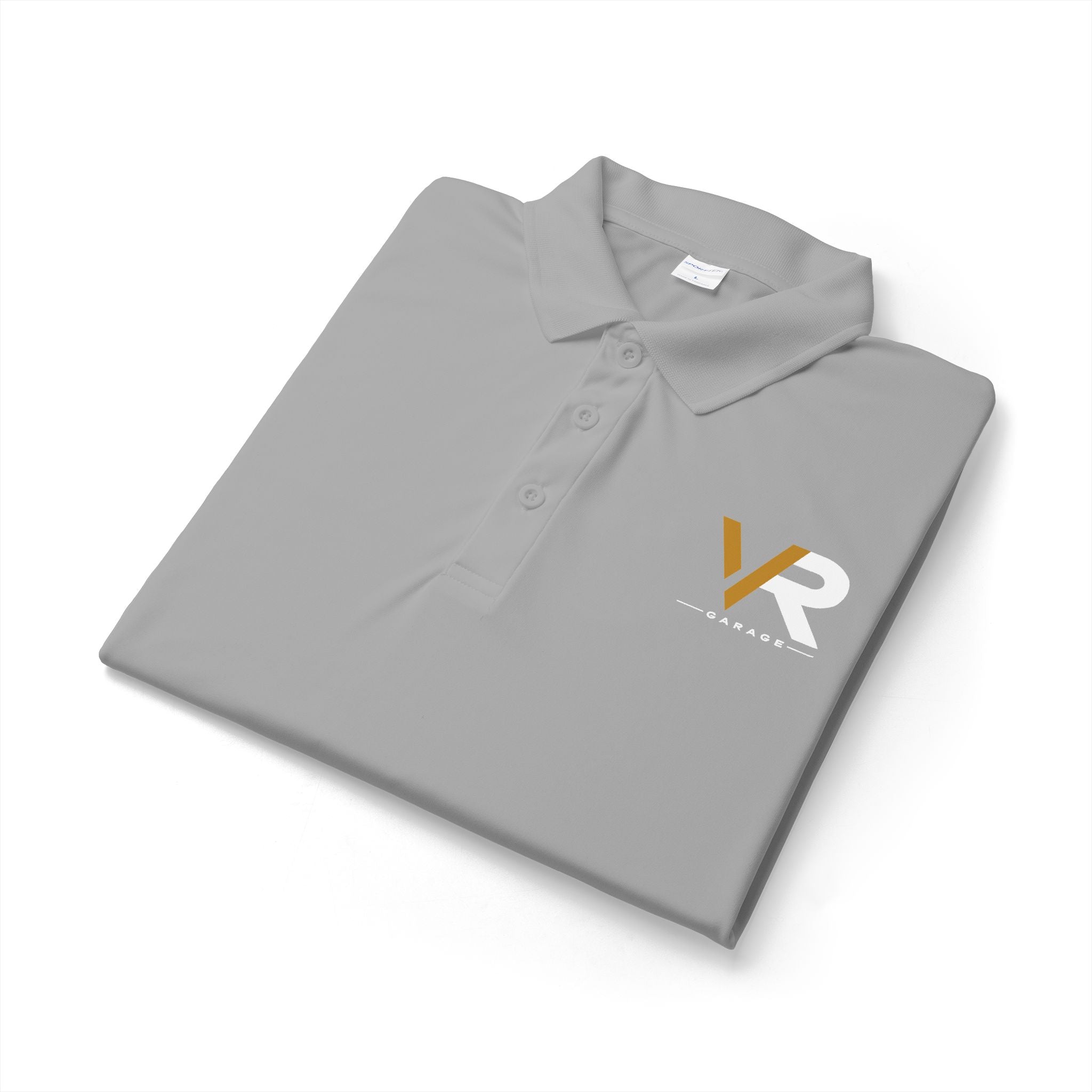 Embroidered Gold V Logo Polo