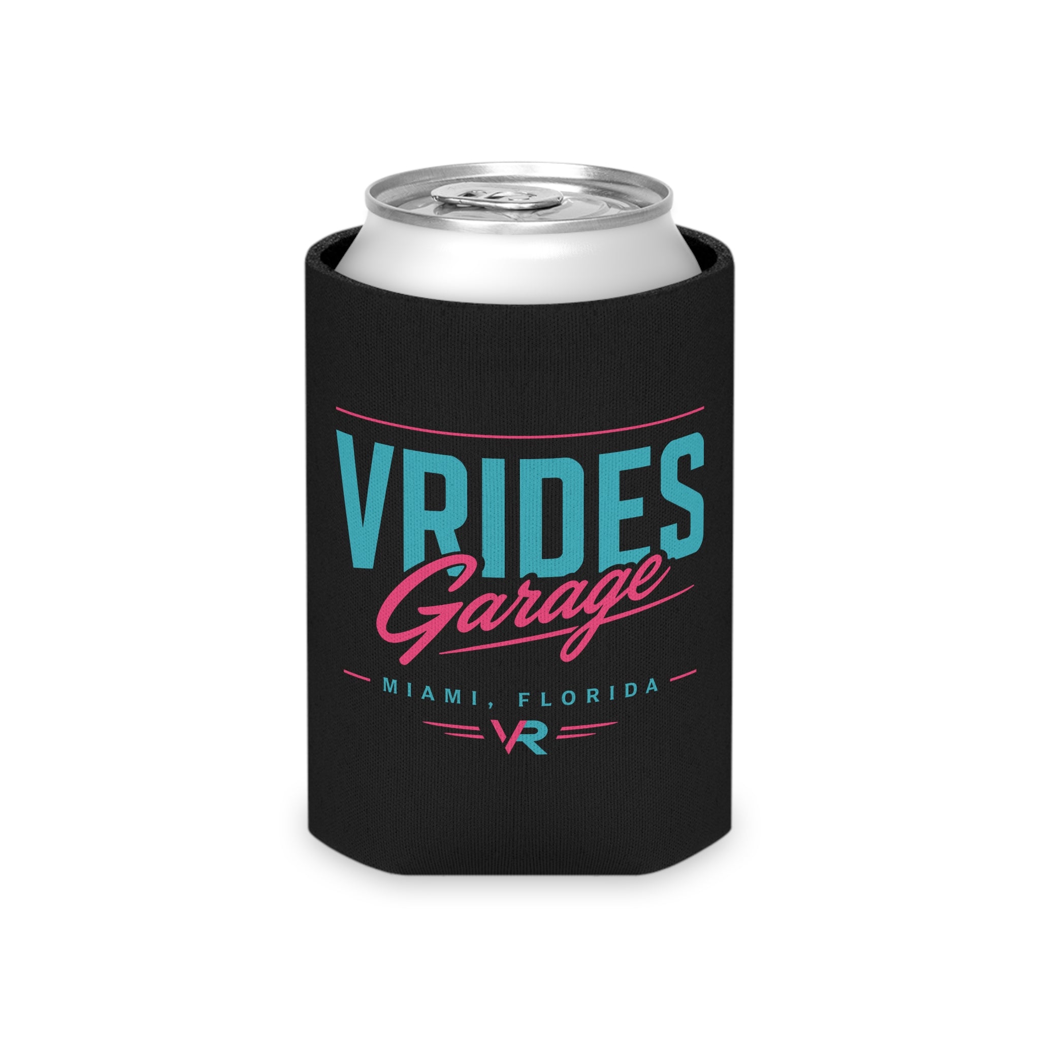 Can Cooler — Vrides Garage Miami Retro Logo