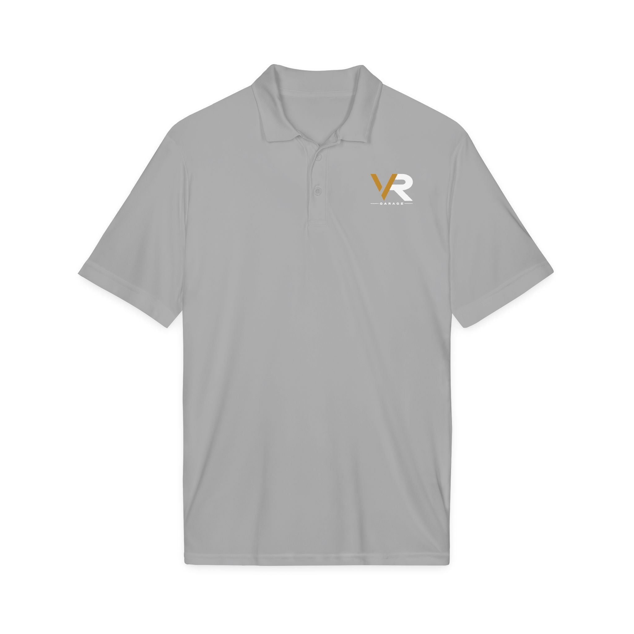 Embroidered Gold V Logo Polo