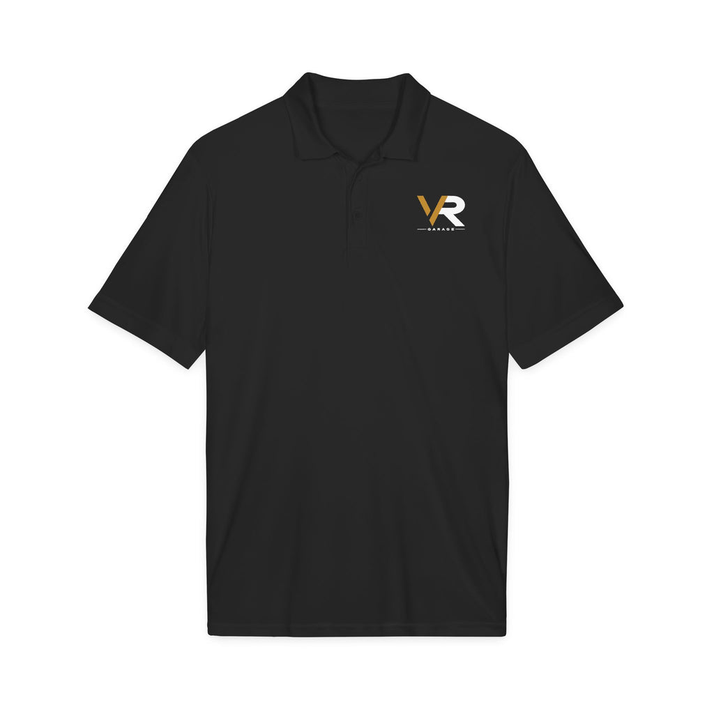 Embroidered Gold V Logo Polo