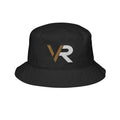 VR Embroidered Bucket Hat — Two-Tone Gold & White Logo