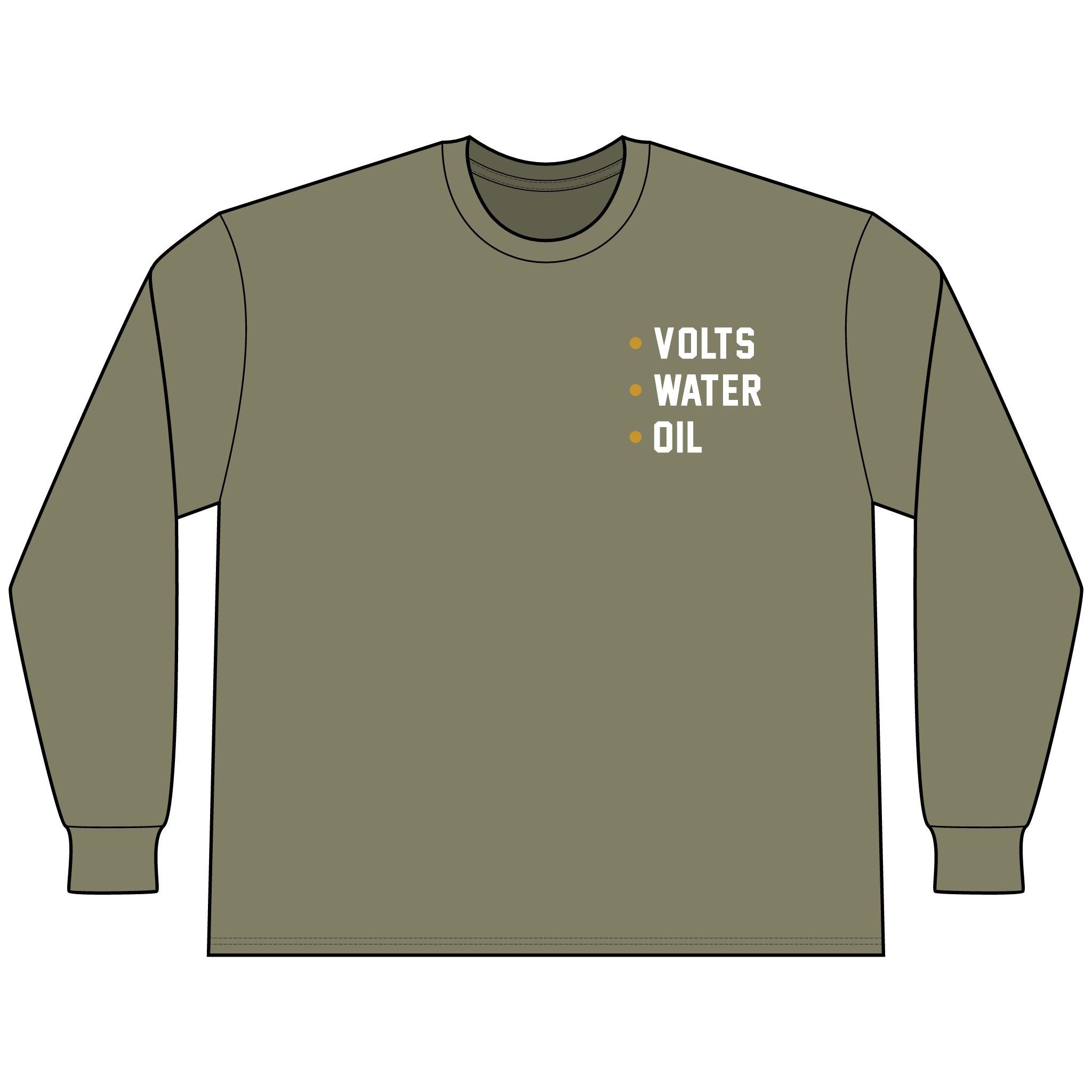 Volts, Water, Oil Long Sleeve Tee