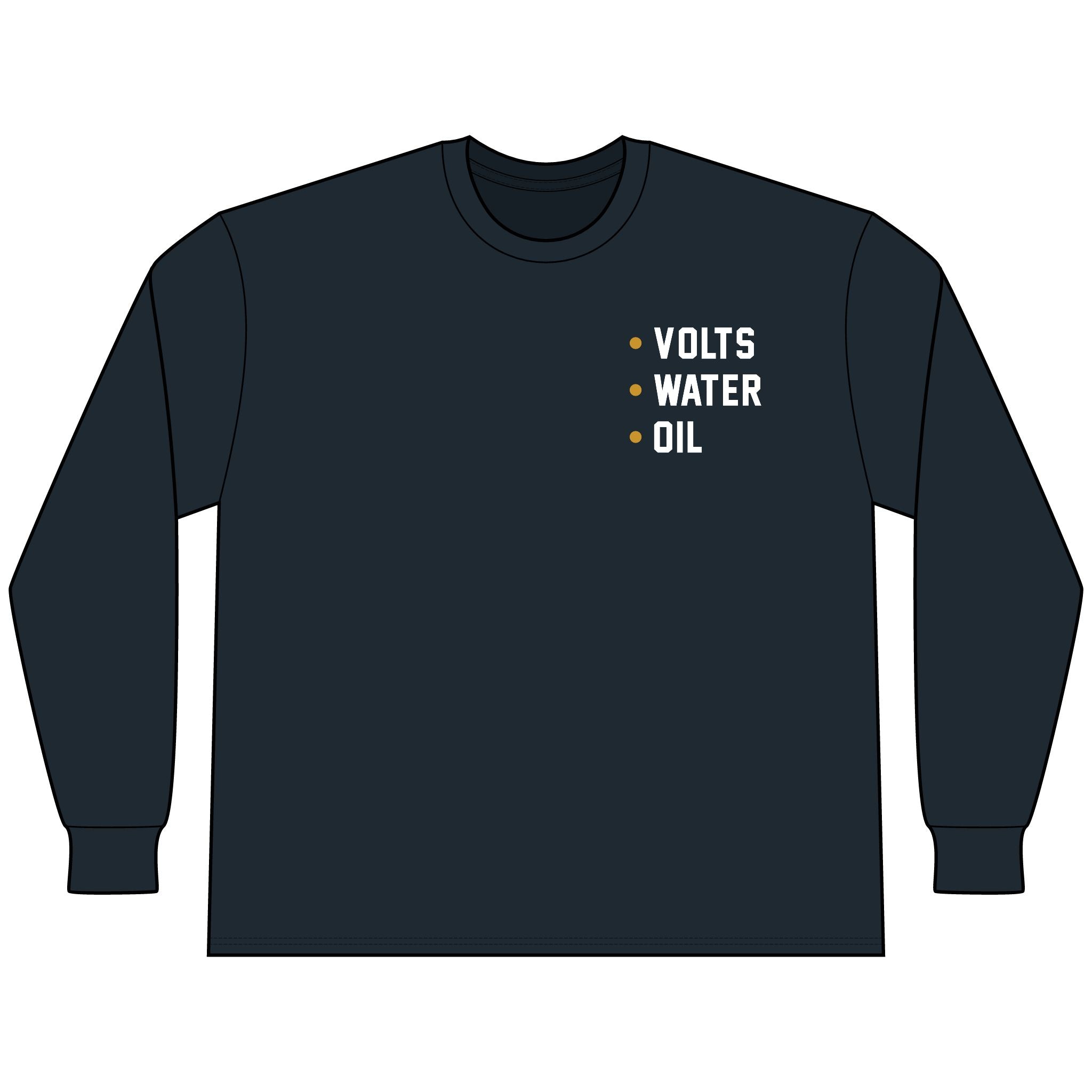 Volts, Water, Oil Long Sleeve Tee