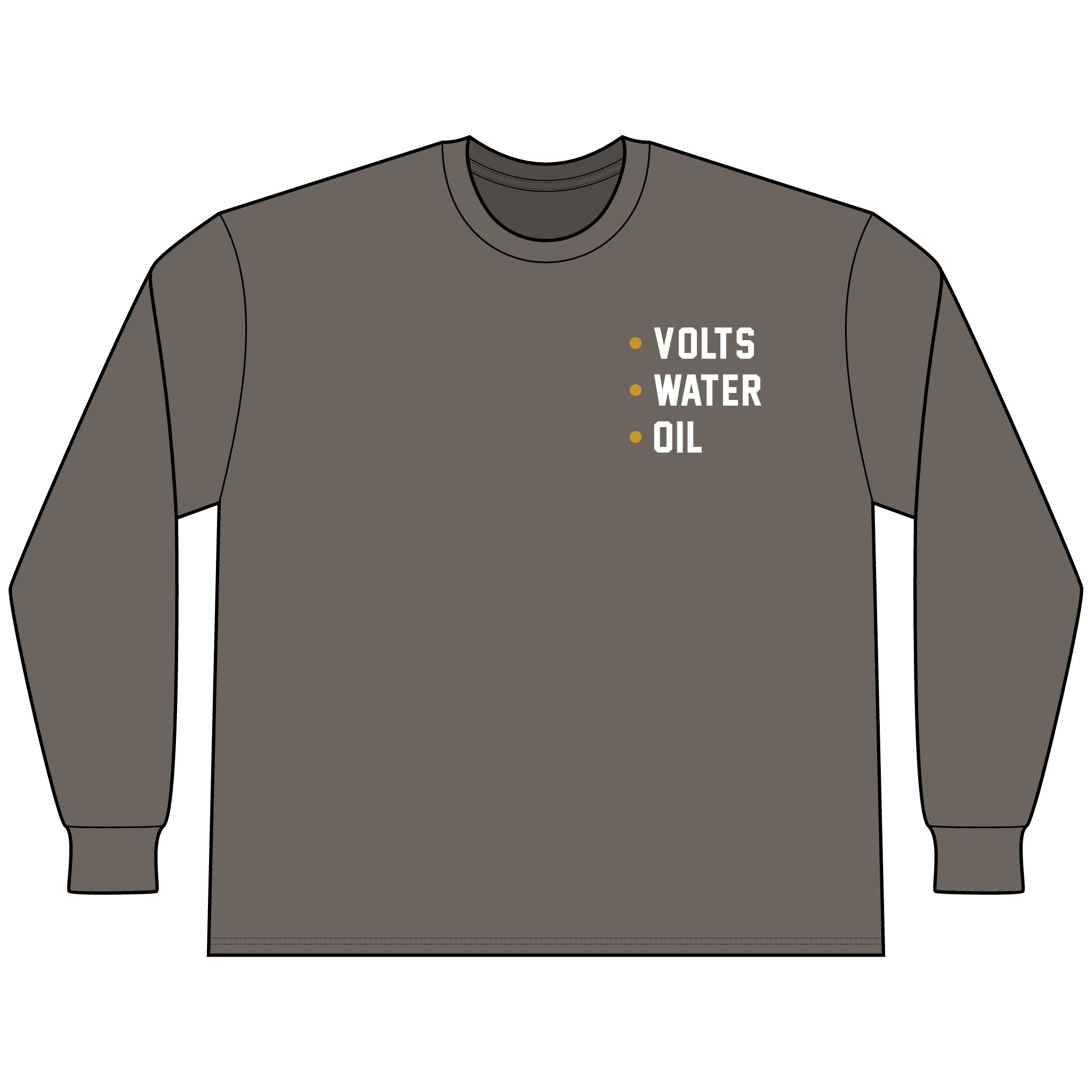 Volts, Water, Oil Long Sleeve Tee