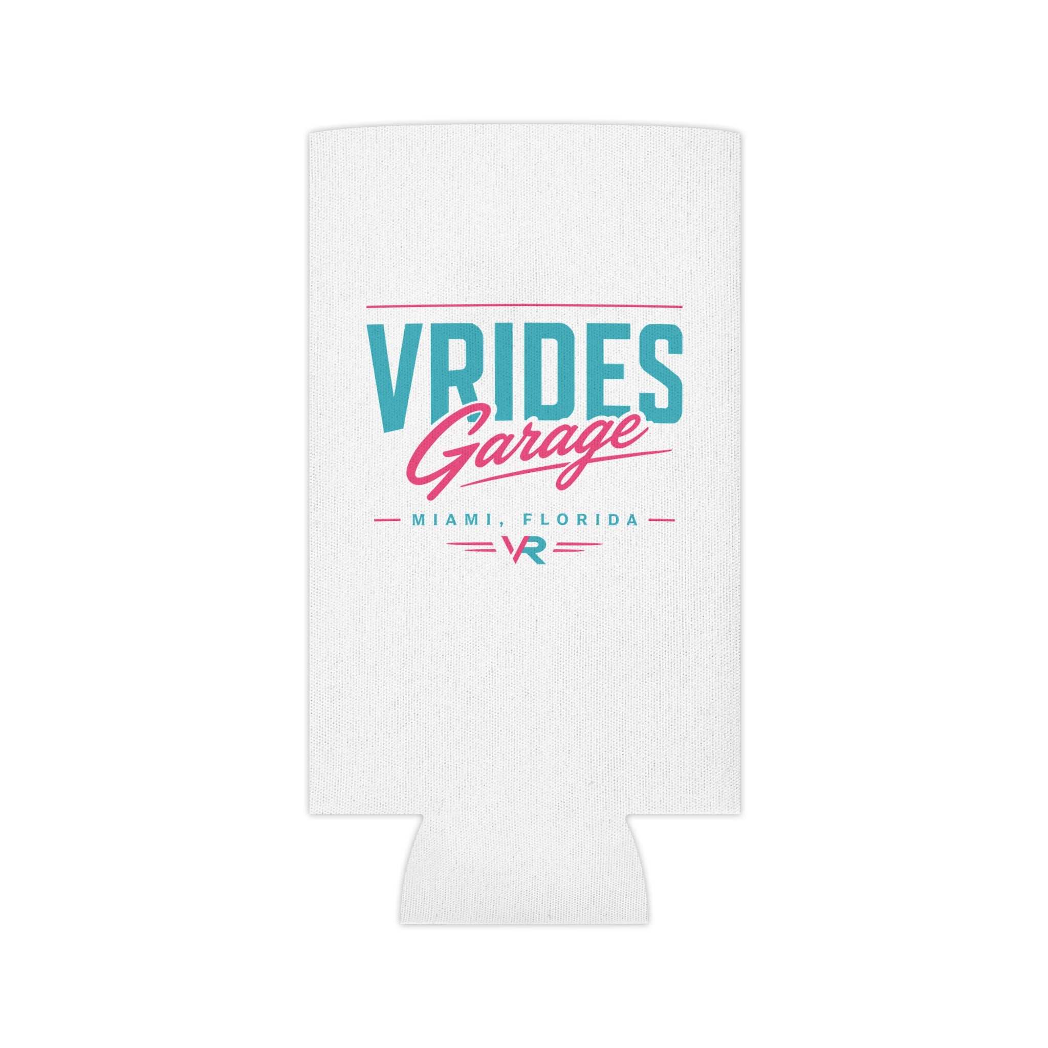 VRides Garage Miami Logo Slim Koozie