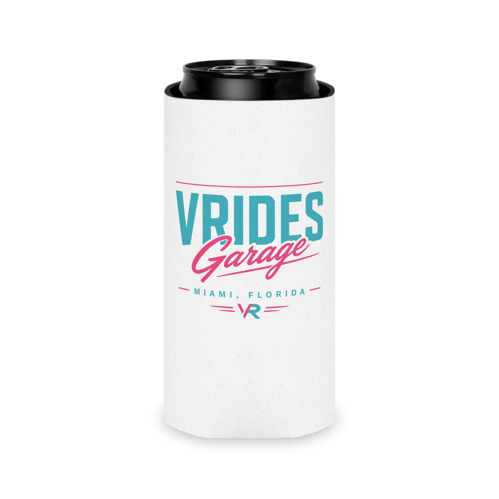 VRides Garage Miami Logo Slim Koozie