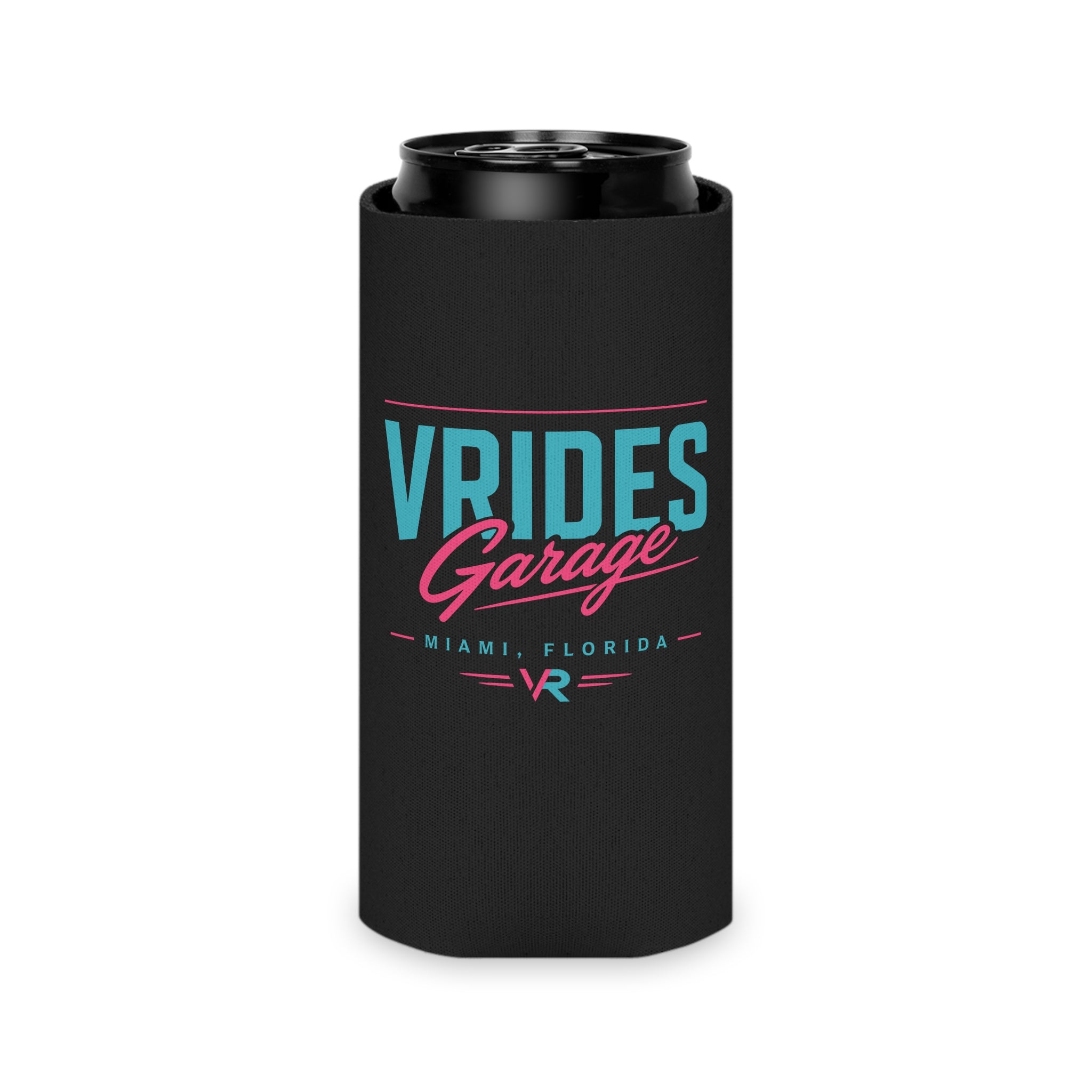 Can Cooler — Vrides Garage Miami Retro Logo